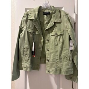 Liverpool Los Angeles Spanish Moss Green Jean Jacket LM1004WF XL NEW
